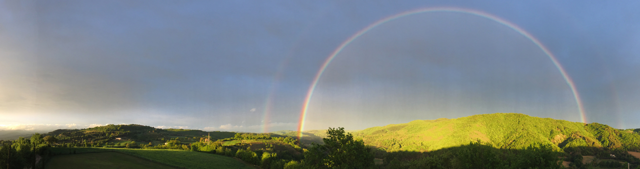 rainbow on the hills